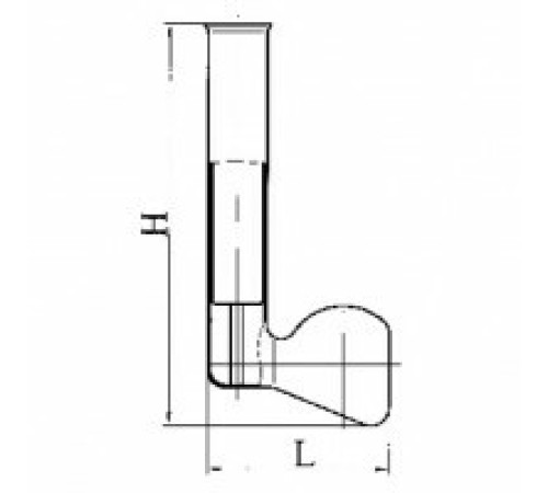 Колба L-образная с держателем h=220 ДК-НАМИ