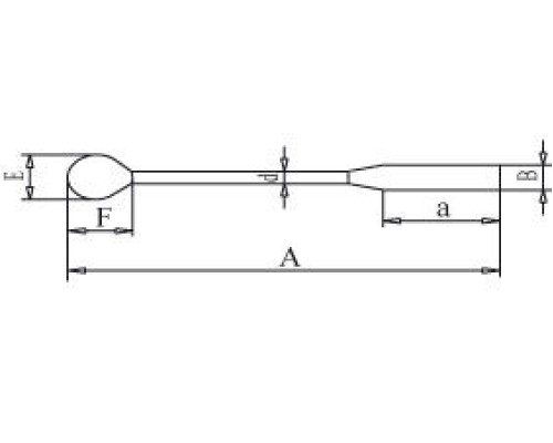 Шпатель-ложка Bochem POLY, тип 1, длина 180 мм, размер ложки 35x15 мм, нержавеющая сталь