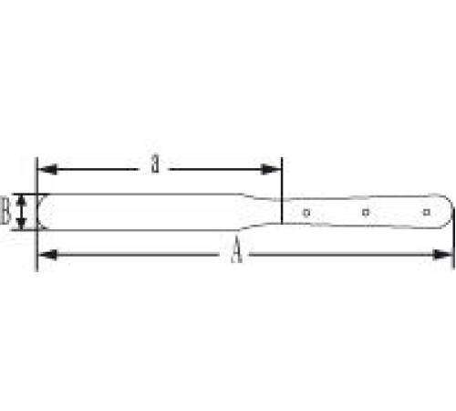 Шпатель Bochem с деревянной ручкой, жёсткое лезвие, длина 150 мм, ширина 15 мм, нержавеющая сталь