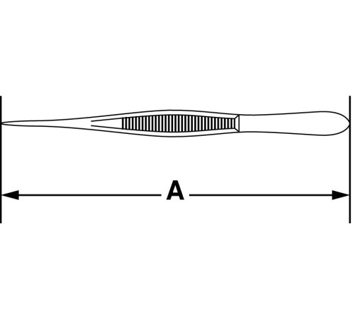 Пинцет Bochem остроконечный с направляющим винтом с тефлоновым покрытием, длина 145 мм
