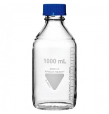 Бутыль RASOTHERM 250 мл, GL45, с градуировкой, крышкой и сливным кольцом, стекло (Артикул 95206002)